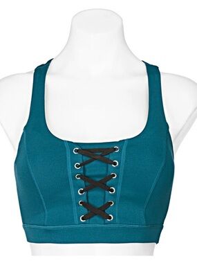 NWT POP Fit City Lights Teal Sports Bra Top - Small